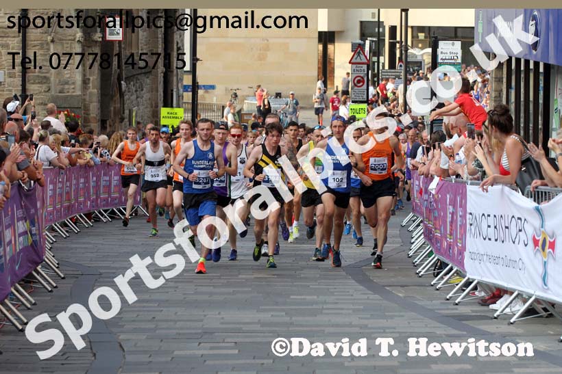 Start of the Durham City Run 5k and 10k, Thursday, July 25th. Photo: David T. Hewitson/Sports for All Pics